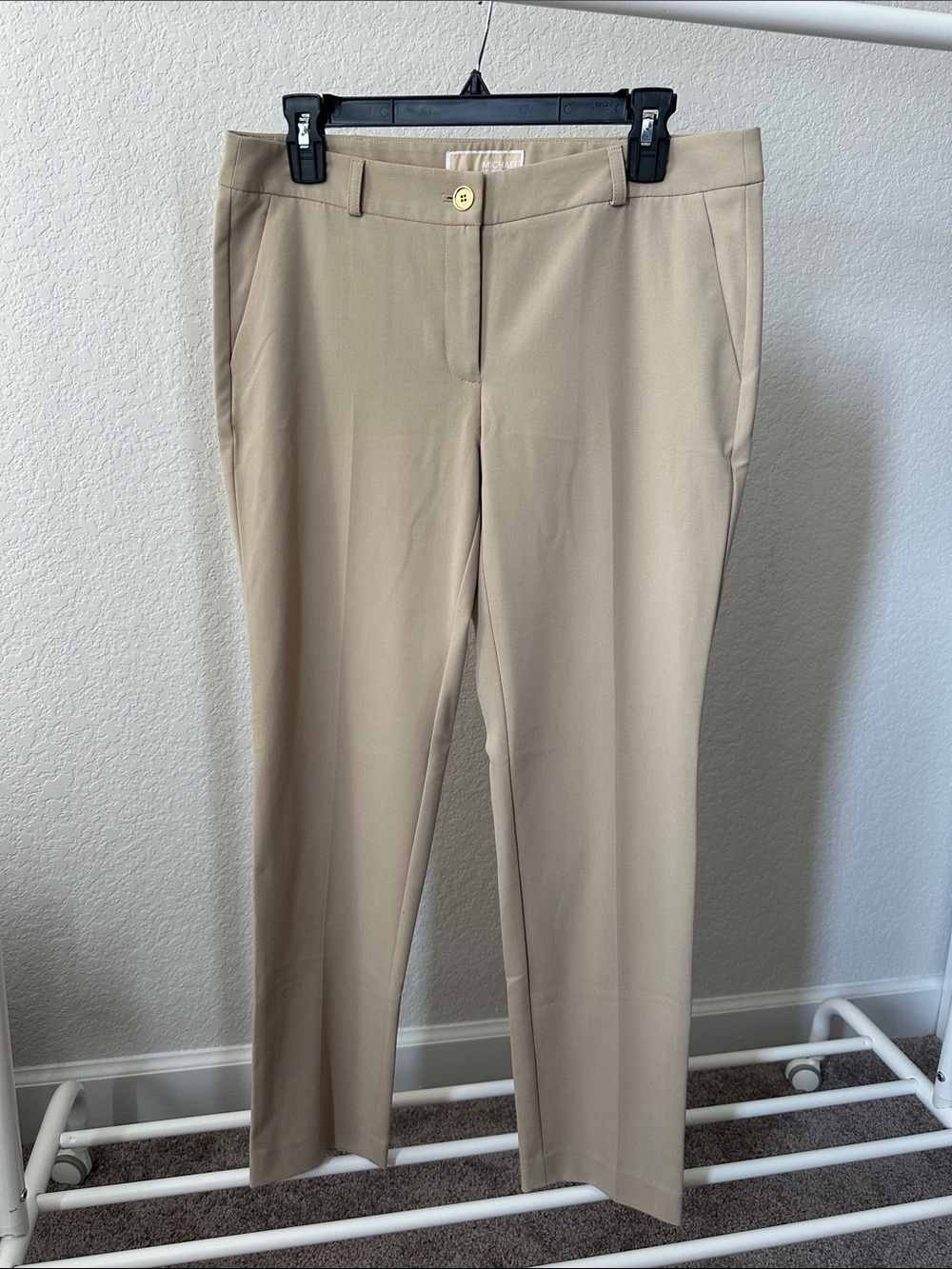 Michael Kors Women's Tan Straight-Leg Dress Trousers
